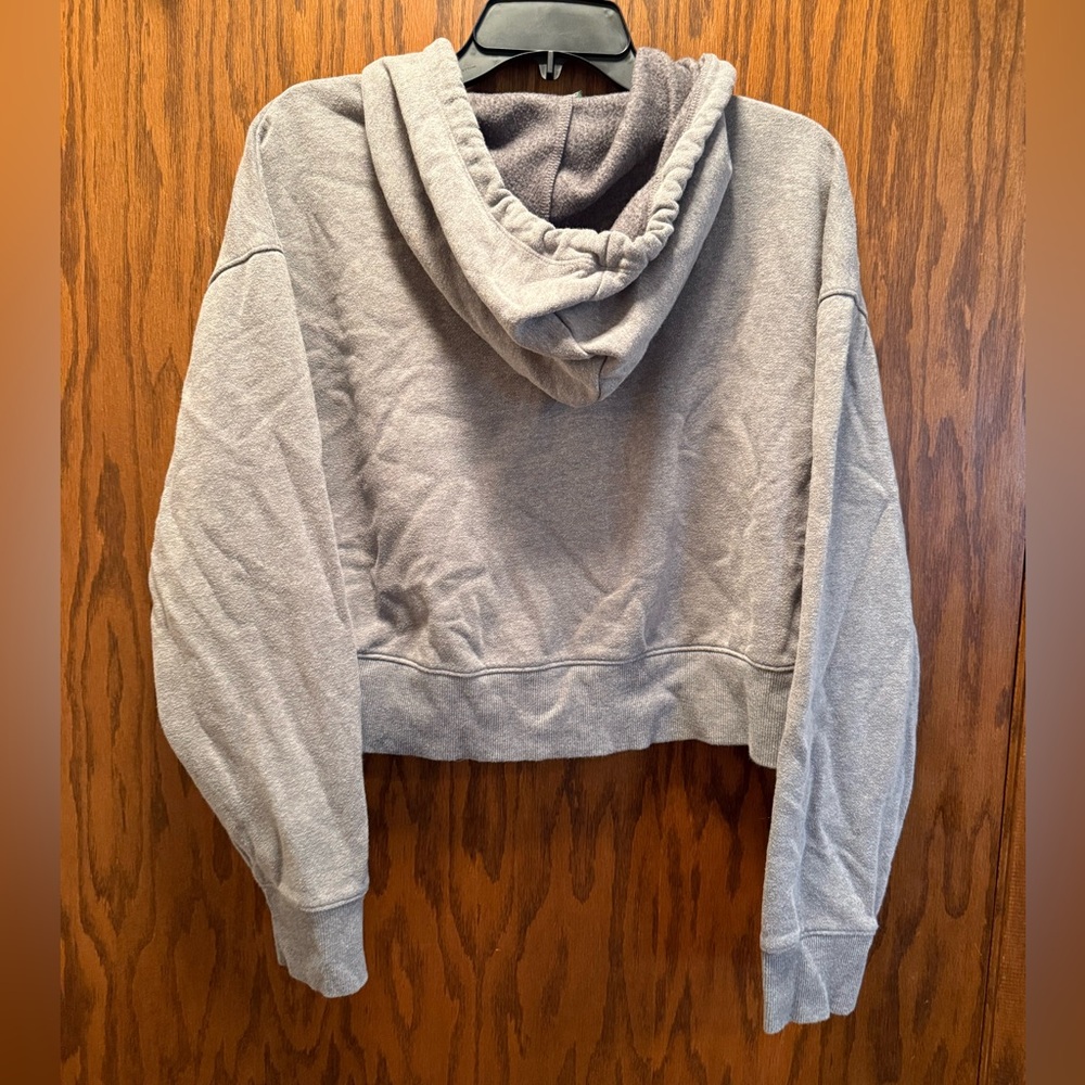 Gray Women's Cropped Hoodie - Picture 3 of 3